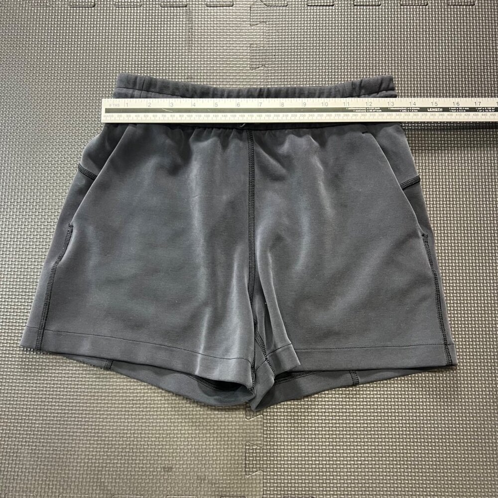 Lululemon Womens Black Recycled Polyester Blend Drawstring Waist Shorts Size 4 - Picture 4 of 5